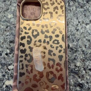 iPhone 14 Plus Loopy Case Gold Leopard Phone Case
